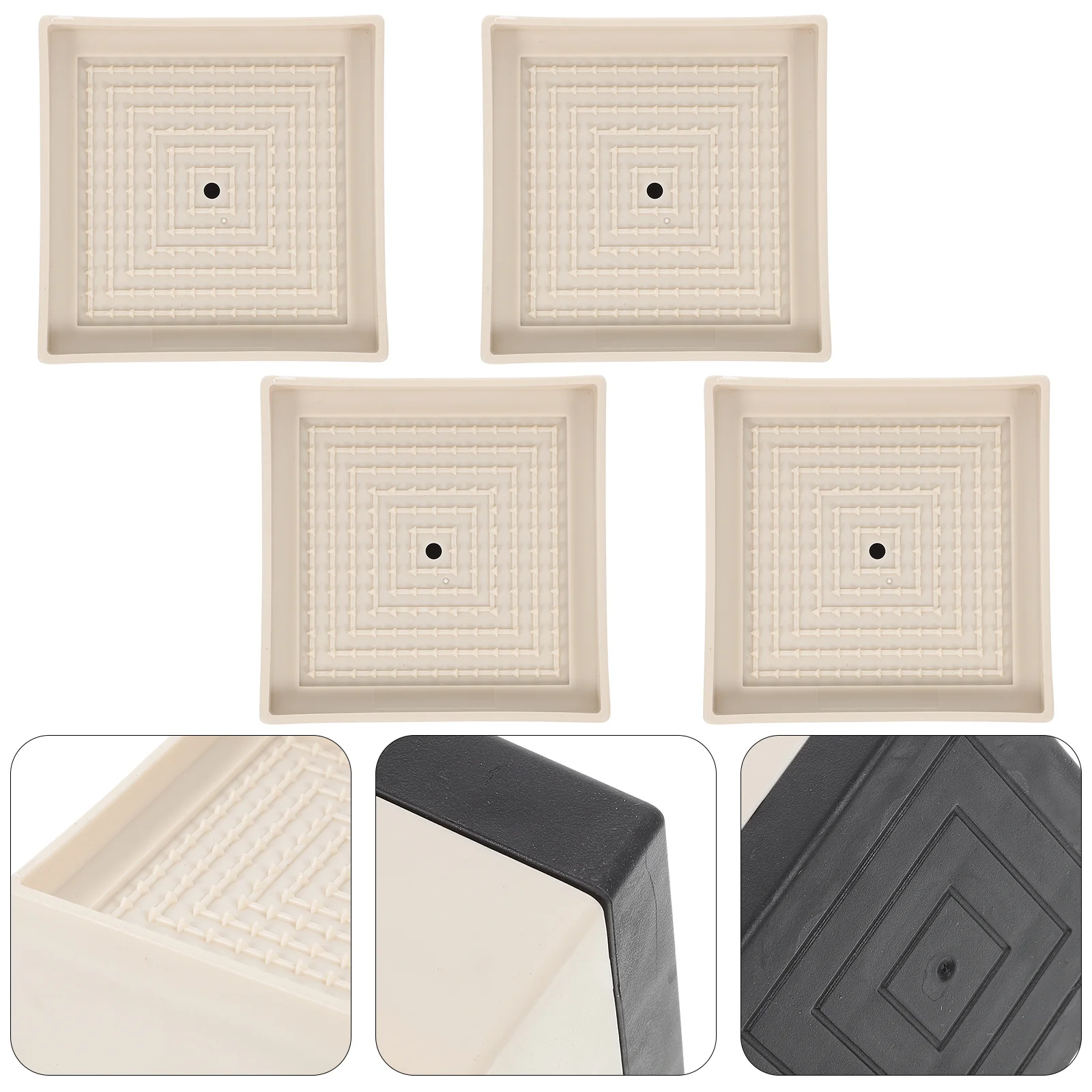 

4pcs Furniture Feet Cover 78Mm Non-Slip Tpu Rubber Pp Top Floor Protector For Washing Machine Refrigerator Chair Leg Pads