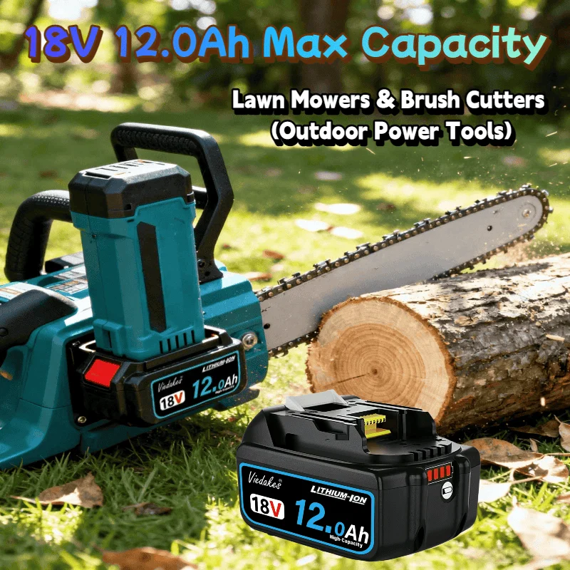 

for Makita 18V Battery 12Ah Rechargeable Power Tools Battery 18V for makita with LED Li-ion Replacement BL1860B BL1860 BL1850