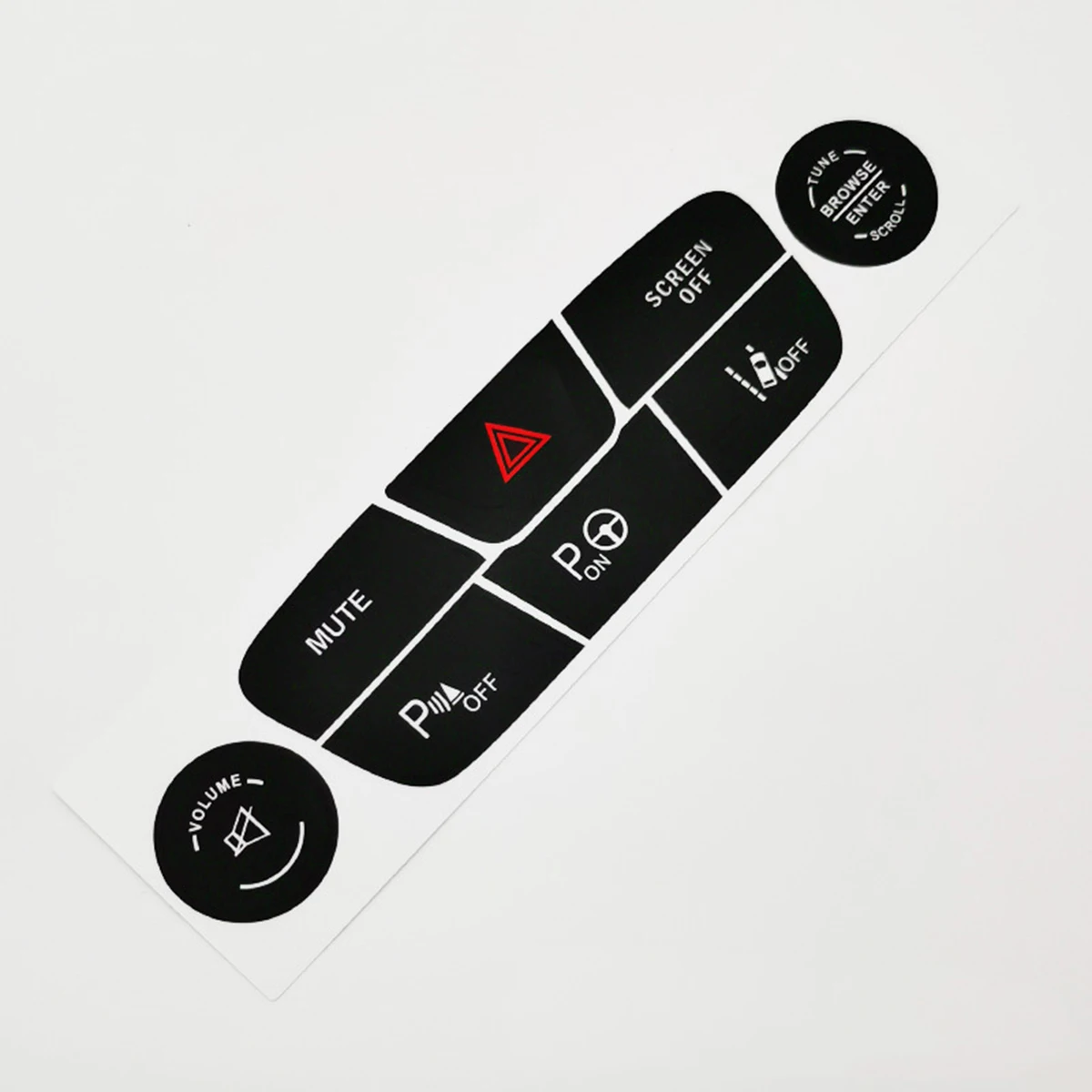 Picture 5: For Jeep Compass AC Air Conditioning Panel Button Repair Sticker, Reverse Radar & Hazard Light