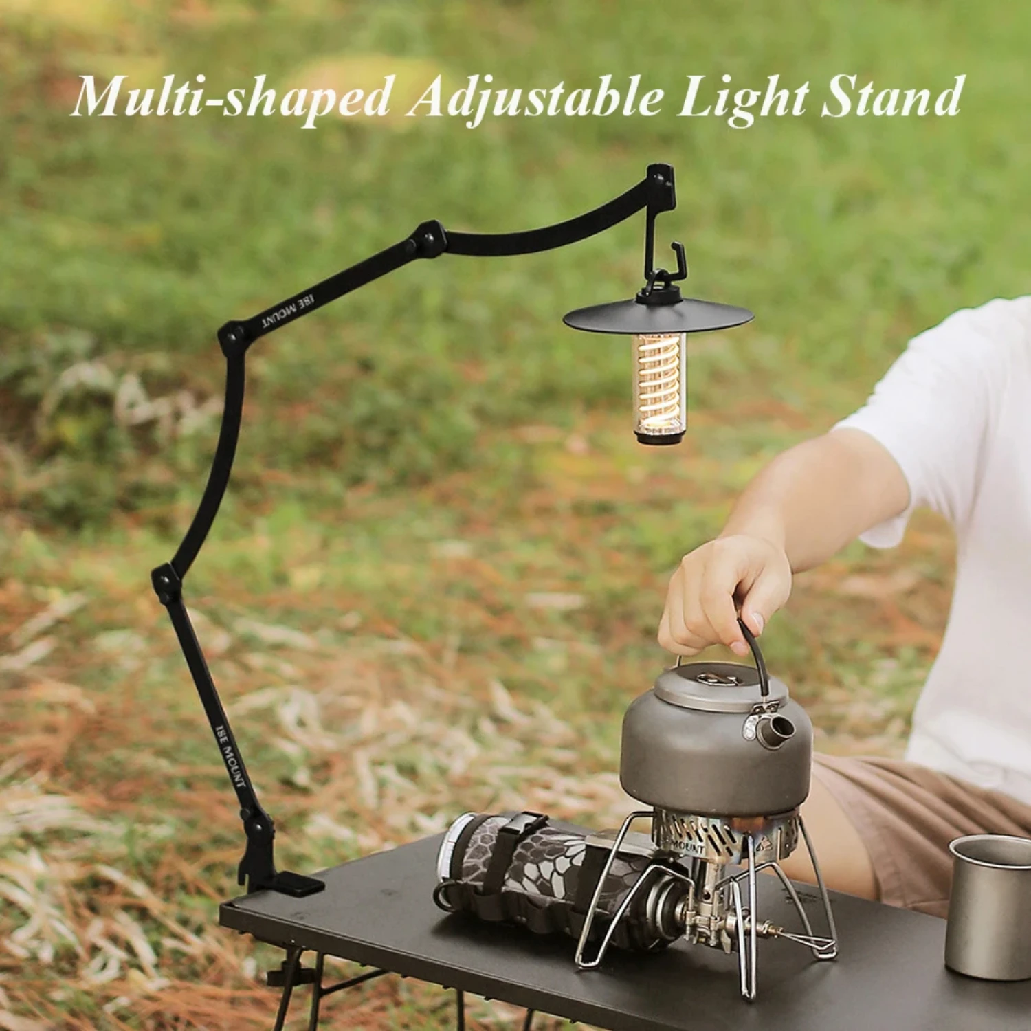 Camping Light Stand Multi-Shaped ° Adjustable Foldable Lantern Hangers With   Tourist Light Shelf Lighting Brackets