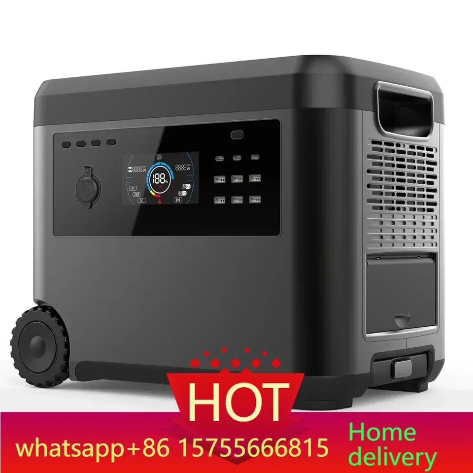 

Mobile Quick Charge 2500W UPS Generator Solar Energy Storage Batteries Lifepo4 Battery Portable Power Station For Home Appliance