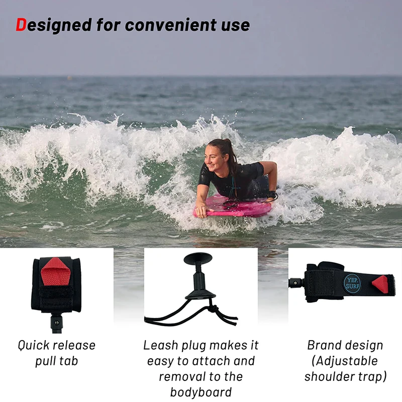 

UpSurf 5.5mm x 5ft Black Surf Leash with Ankle Strap, Premium Coiled Surfboard Rope for Safety and Performance in All Conditions