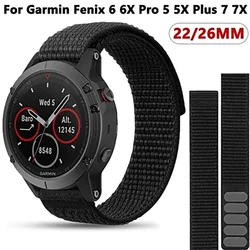 Strap For Garmin MARQ Athlete Adventurer Golfer Captain Aviator Epix Gen 2 Strap Quickfit 22mm 26mm Nylon Watchband Bracelet
