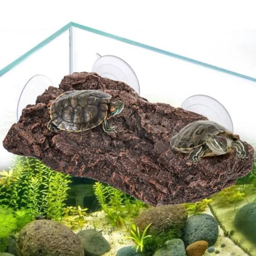 

Turtle Basking Platform, Fish Tank Aquarium Tortoise Climbing Platform with 3 Suction Cups, Baby Tortoise Resting Terrace, Clim