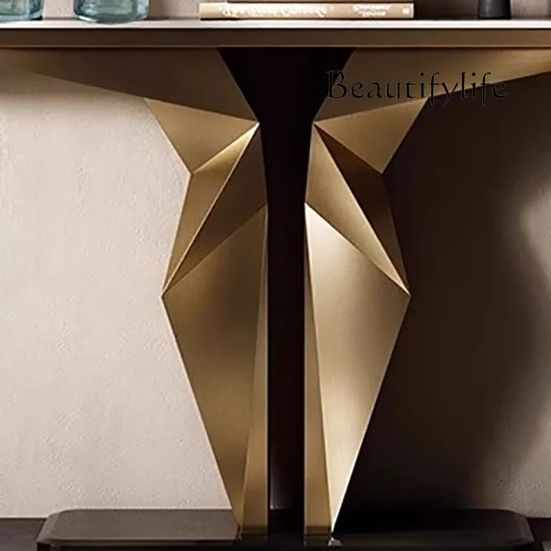 BJ Nordic Neutral Console Table Luxury Eclectic Simple Trendy Console Table Rustic Metal Tavolo Consolle Entrance Hall Furniture