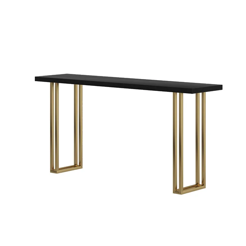 

Nordic milk tea dessert shop bar tables and chairs, creative window high bar, simple solid wood bar tables and chairs