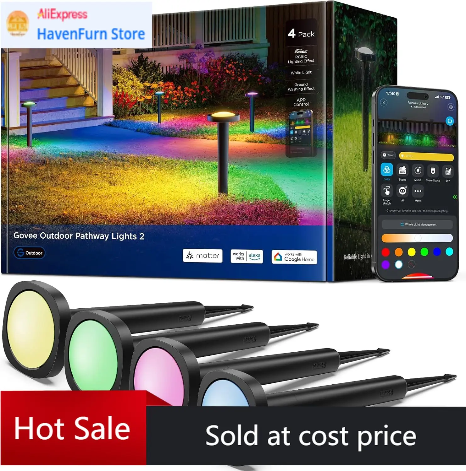 

Уличные светильники для дорожек, IP66, водонепроницаемые, 60+ режимов освещения, ландшафтное освещение для двора, гаража, сада