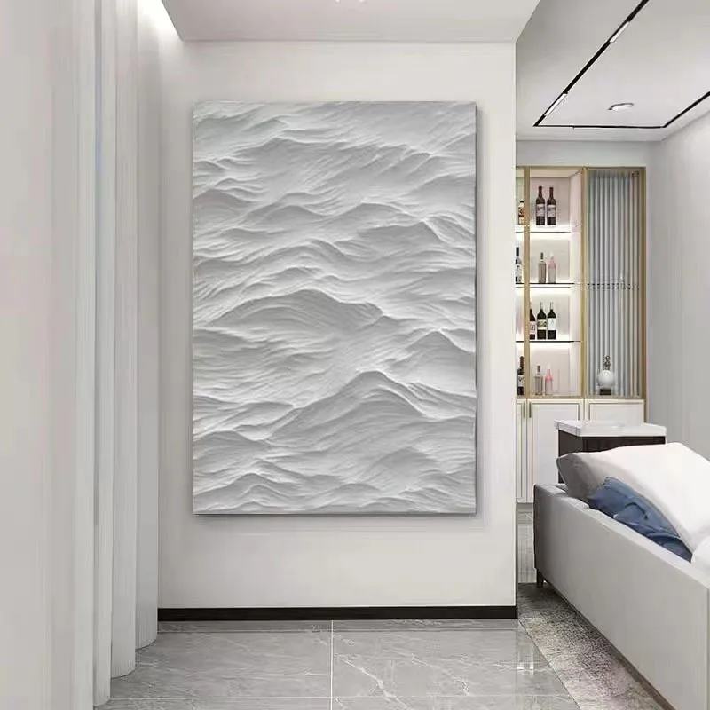 

Simple and modern 3D three-dimensional entrance aisle mural, art relief painting