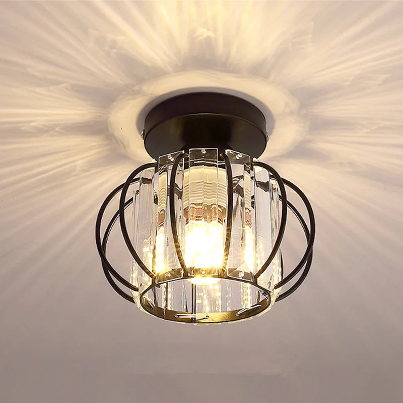 

Nordic LED Crystal Glass Ceiling lamp Aisle Corridor E27 Lamp For Living Room Bedroom Home Ceiling Light Interior Deoco Lighting