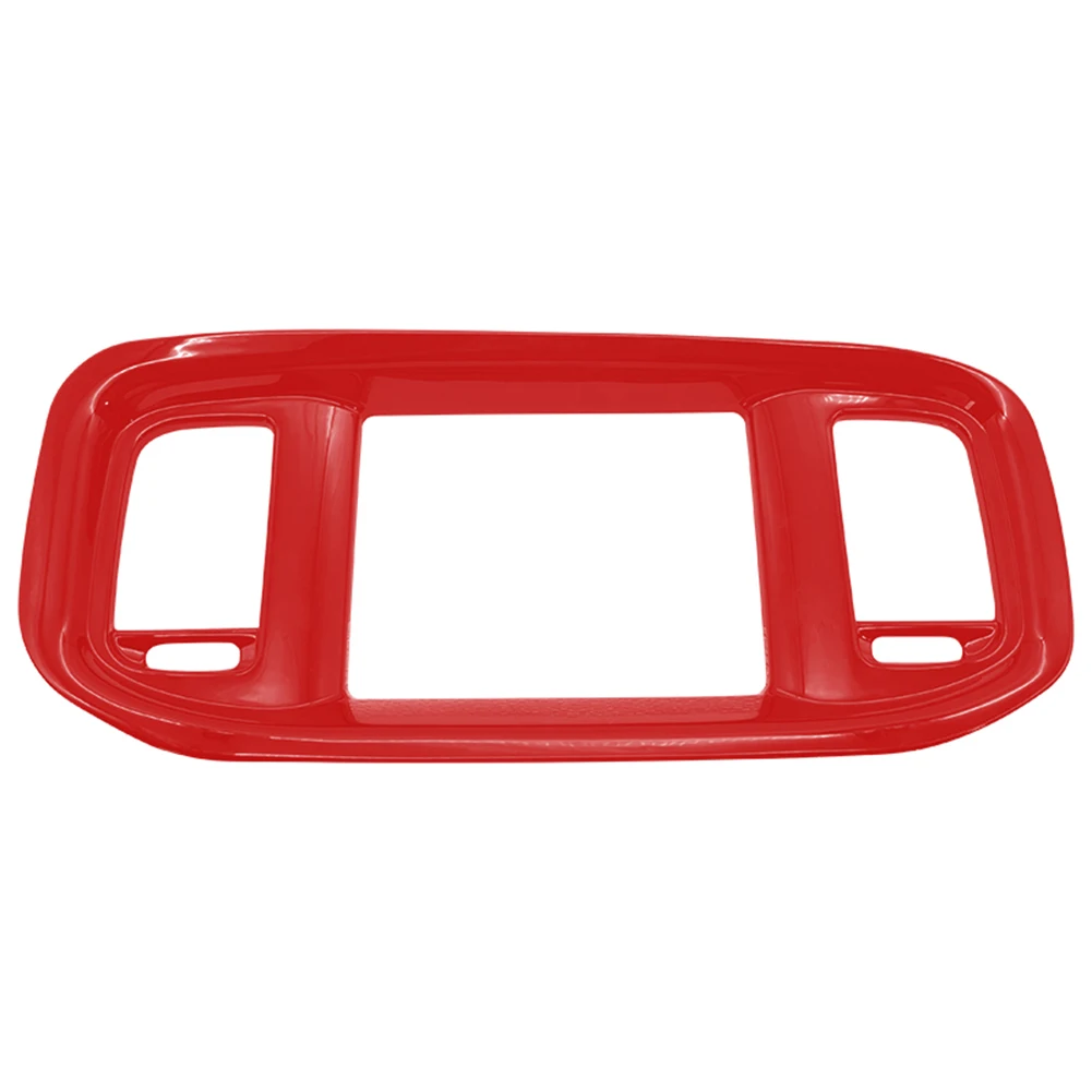 

For Charger 2015+ Center Control Parts Car Accessories Carbon Fiber Plastic Red Red Carbon Fiber For Charger 2015+