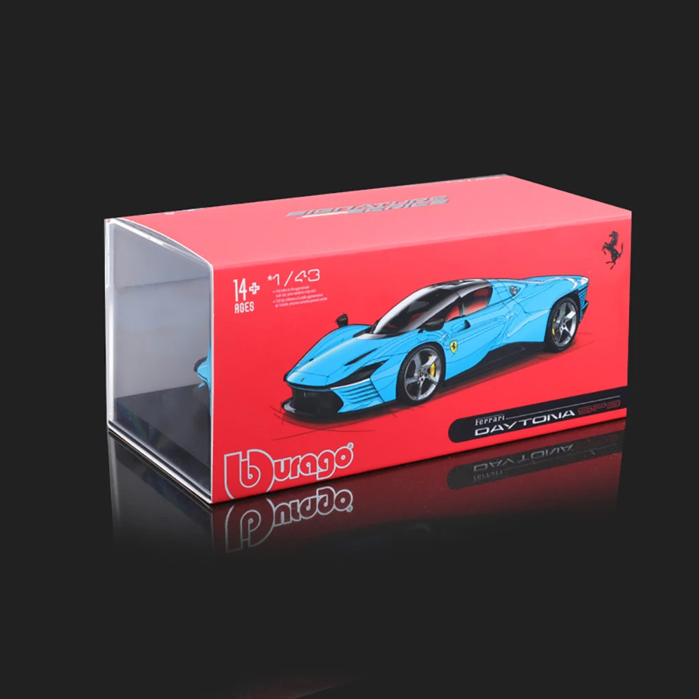 Bburago 1:43 Ferrari DAYTONA SP3 Monza SP2 white Alloy Luxury Vehicle Diecast Pull Back Cars Model Toy Collection Gift