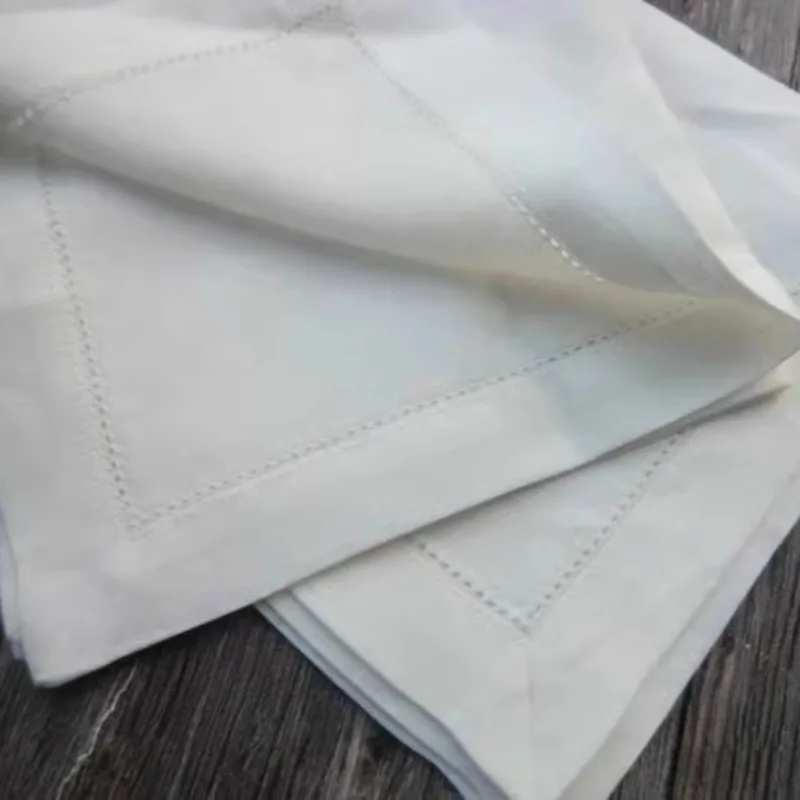 2 pezzi 45X45 cm Tovagliolo in puro lino Fazzoletto in cotone e lino LOGO personalizzato