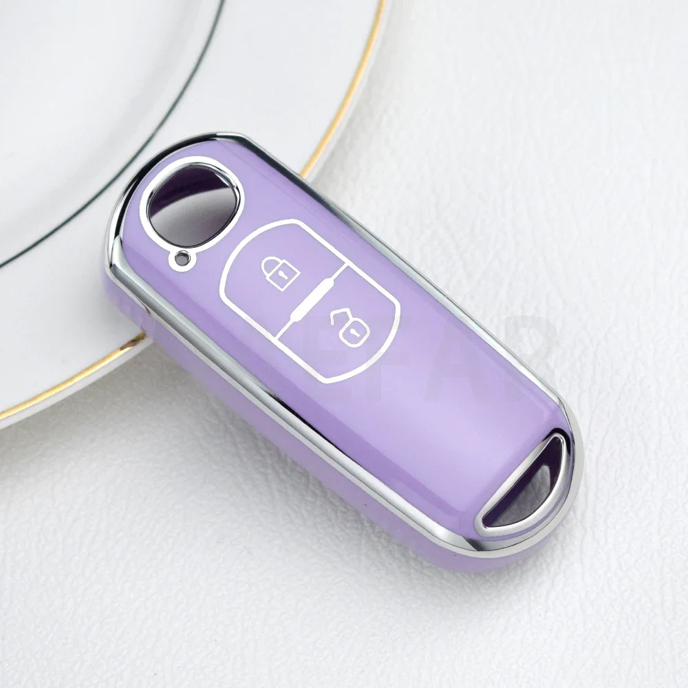 Funda de TPU para llave de coche, Protector de 2 botones para Mazda 2, 3, 5, 6, CX5, CX-5, M2, M3, M5, GT 2015, 2016