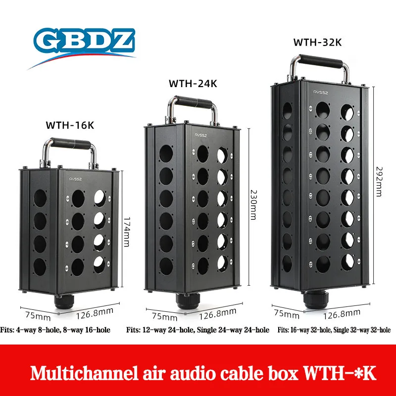 Mehrkanaliges Al-Legierungs-Kabel, Blanko-Kabelbox mit 16/24/32 Kanälen für Bühnen- und mobile Audioanwendungen, XLR-Stecker/Buchse Audiosignalkabel – Detail 1