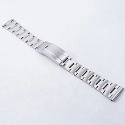 CARLYWET 20 22mm Solid Straight End Screw Links Silver Brushed Glide Lock Clasp Steel Watch Band Bracelet For Rolex SUBMARINER