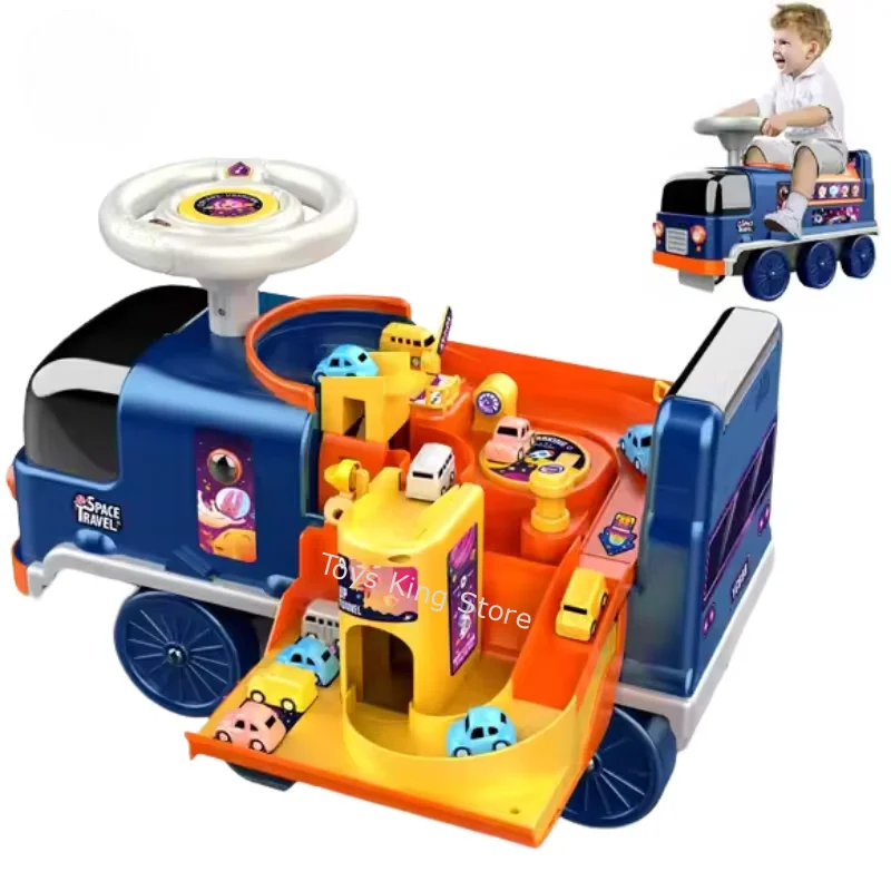

Электрическая горка 2 в 1, может привожать пожарную машину, полицейское пространство, детские игрушки, сидящая дорожка, парковочная коляска, образовательные ходунки, подарки для мальчиков