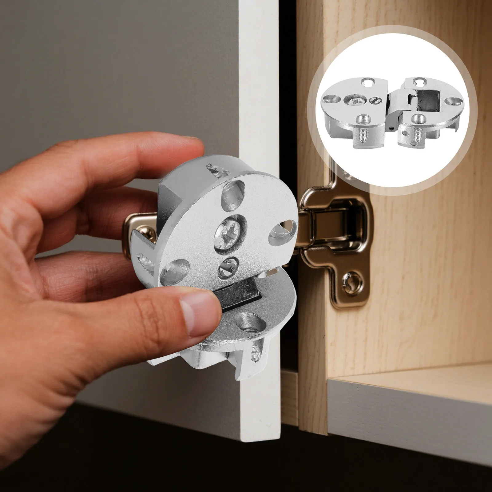 

4Pcs Heavy Duty Zinc Alloy Folding Hinges Round Edge 90 Degree Flip Top Cabinet and Folding Table Hinges for Kitchen Wardrobe