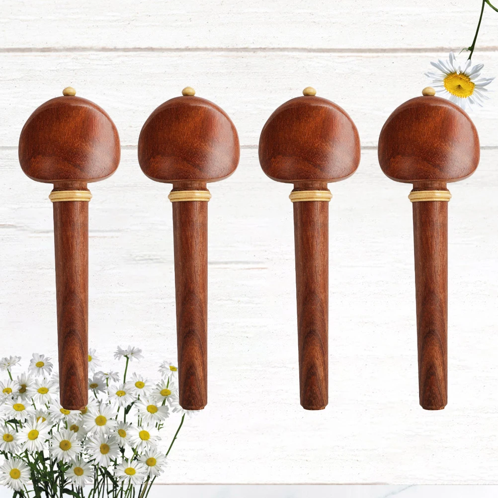 

4 Pcs String Violin Tuning Pegs Musical Instruments Reamer Wooden Accessories Cello Tools