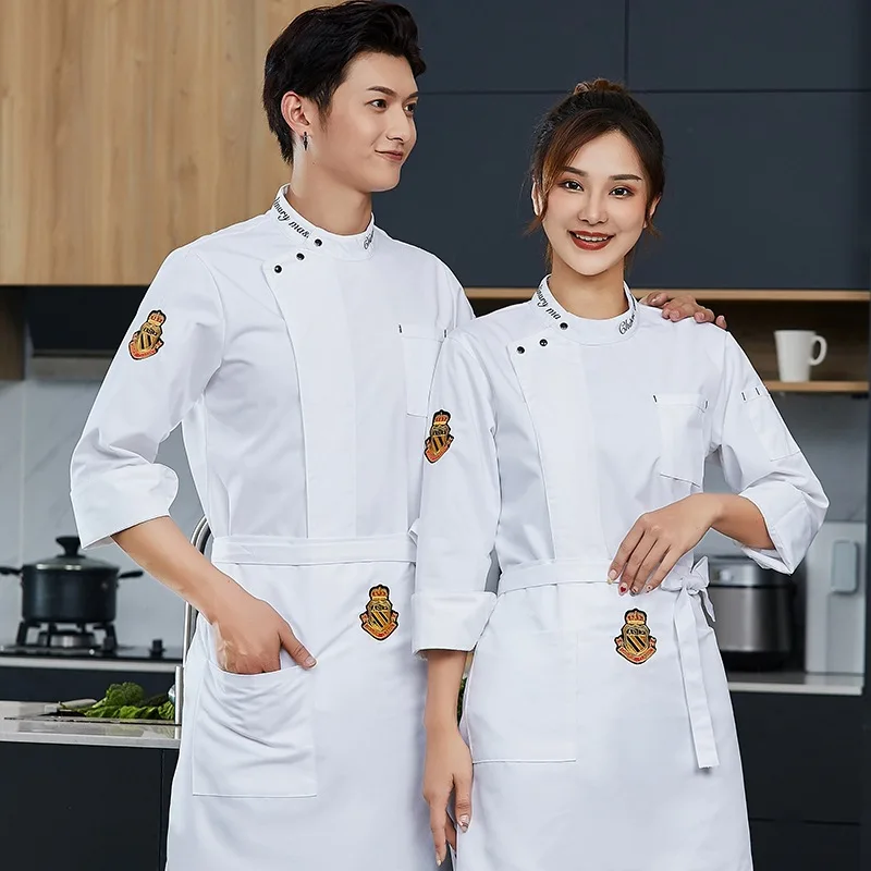 C402 Chef 'S Overalls Mannen Korte Mouwen Volwassen Ober Jas Lady Chef Uniform Hotel Catering Bakken Keuken Chef 'S lange Mouwen