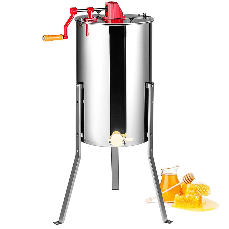 Manual 2 Frame Honey Extractor Stainless Steel Honey Spinner Beekeeping Honeycomb Centrifuge Extraction Equipment for Beekeeper