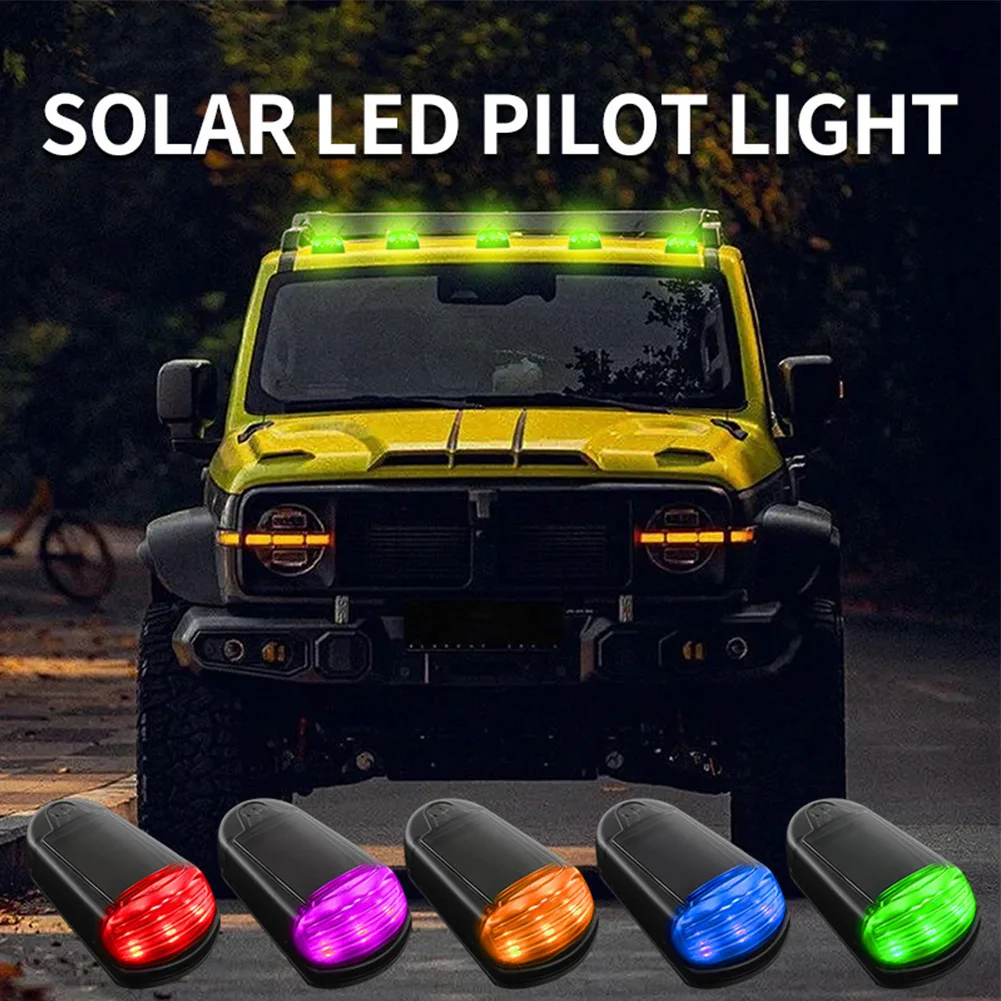 5PCS Solar Powered Car Signal Lights Truck Roof Lights For Dodge Ram 1500 2500 3500 4500 5500 2003-2018 Pickup Trucks