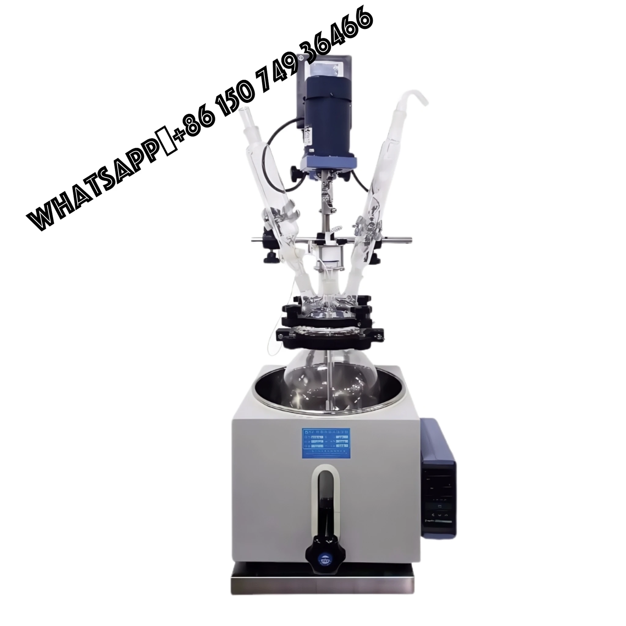 

1L 2L 3L 5L MINI Single Double Layer Glass Reactor Variable Frequency Stirrer Vacuum Sealing PTFE Laboratory Evaporator