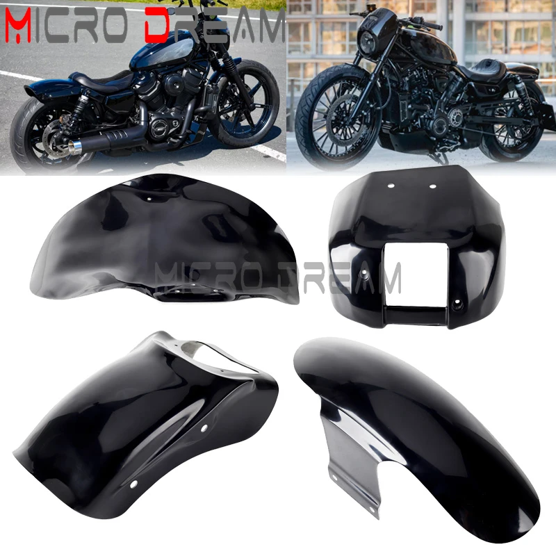 

2022 2023 For Harley Nightster 975 RH975 Motorcycle Fender Front & Rear Mudguard Seat Mount Plate Chin Lower Spoiler Fairing Kit