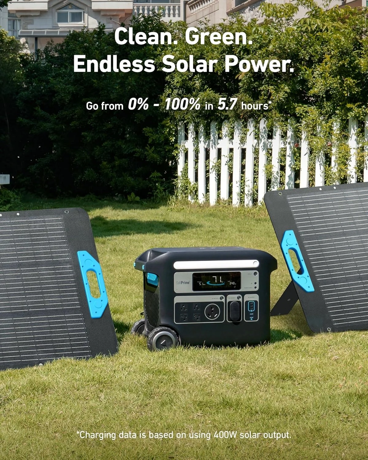 

F2000 Portable Power Station, PowerHouse 767, 2400W Solar Generator, GaNPrime Battery Generators for Home Use, LiFePO4