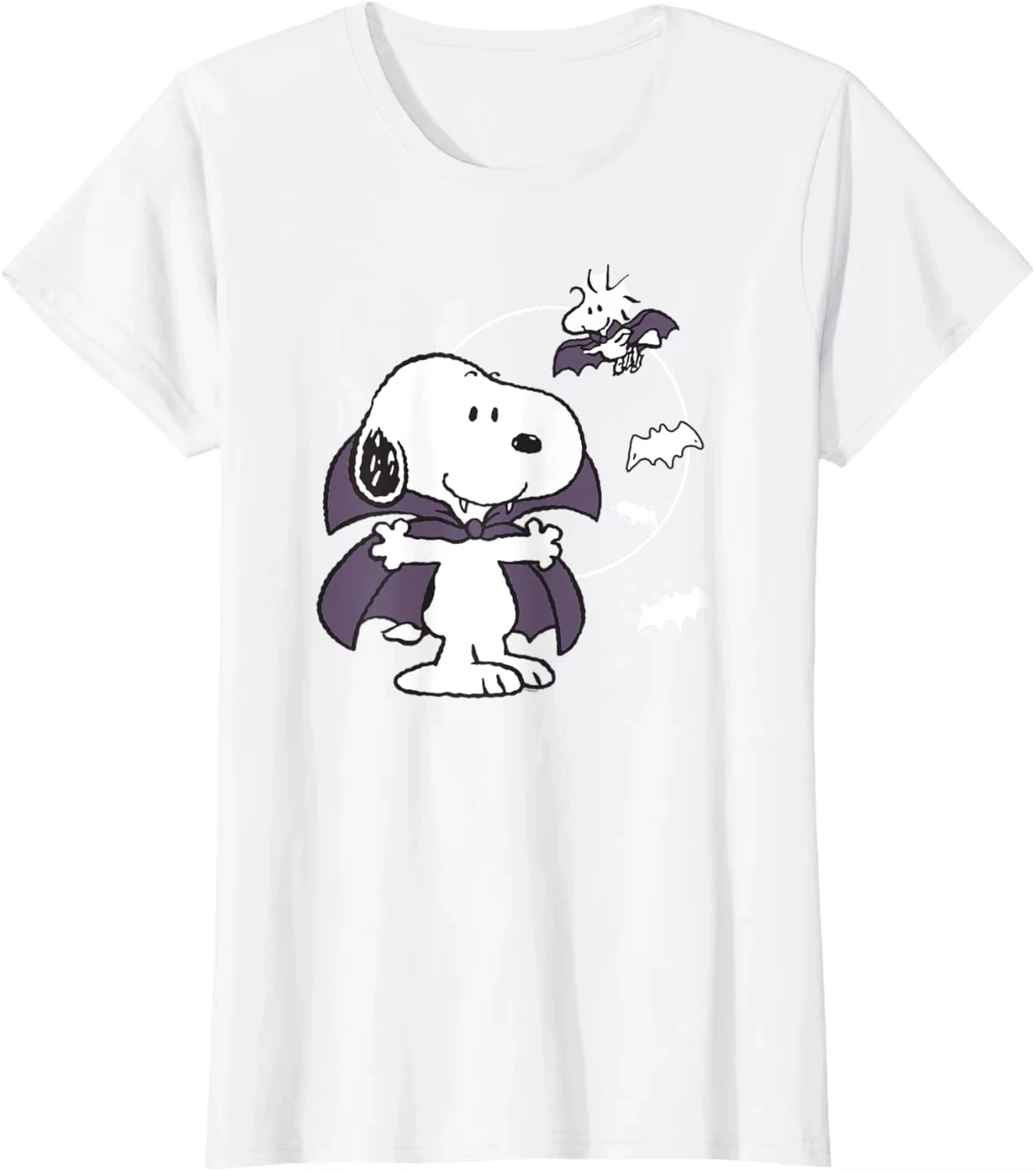 

Miniso Хэллоуин Винтаж Вампи Снупи Мужская и женская футболка Хлопок Уличное Новое поступление Одежда Любовь Подарок