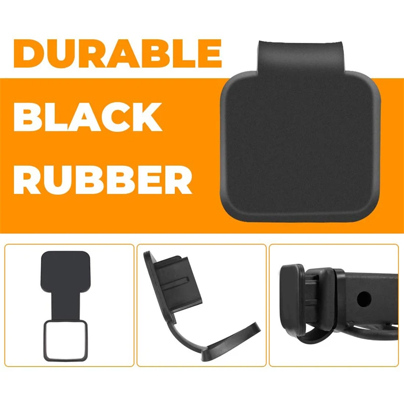 

2 Inch Trailer Hitch Cover Plug Rubber Tow Bar Fits for 2 Inch Class Jeep Toyota Nissan