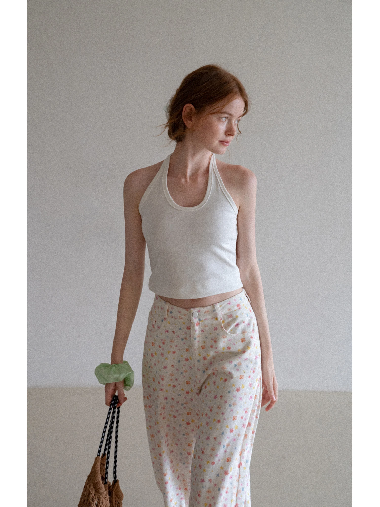 

Slim Fit V-Ne Tank Top EGGKA Pure Color Holiday Sle ort Outerwear Women's Polyester Fiber Casual Summer irt