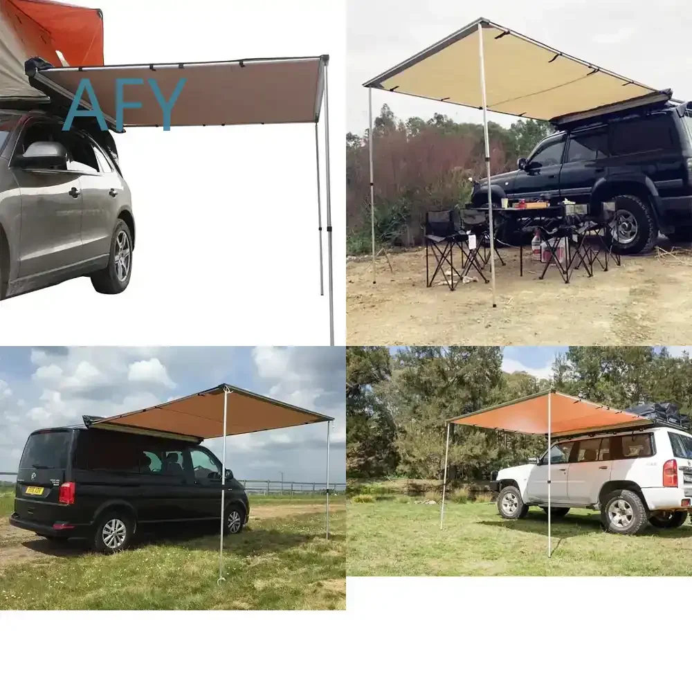Car Side Awning for 4WD Offroad Vehicles for Outdoor Camping Roof Rack Mount Portable Shade Canopy for SUV Truck Van RV