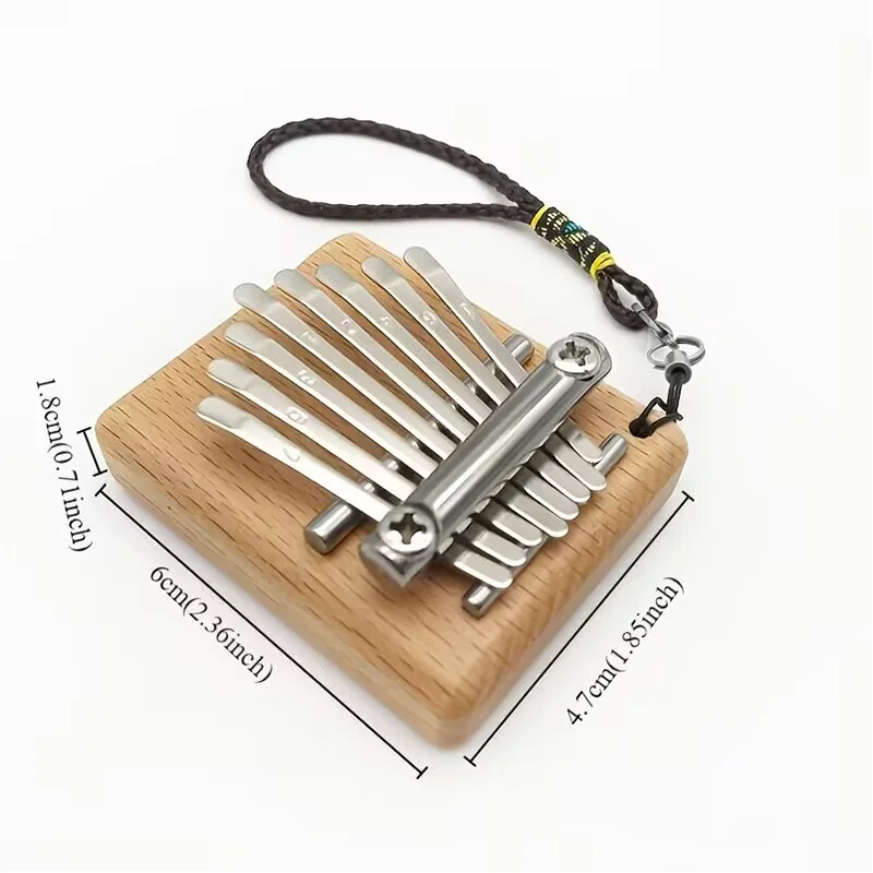 8 keys Kalimba Thumb Piano Acoustic Finger Piano Music Instrument Beech Wood Marimba Good Accessory Pendant Gift