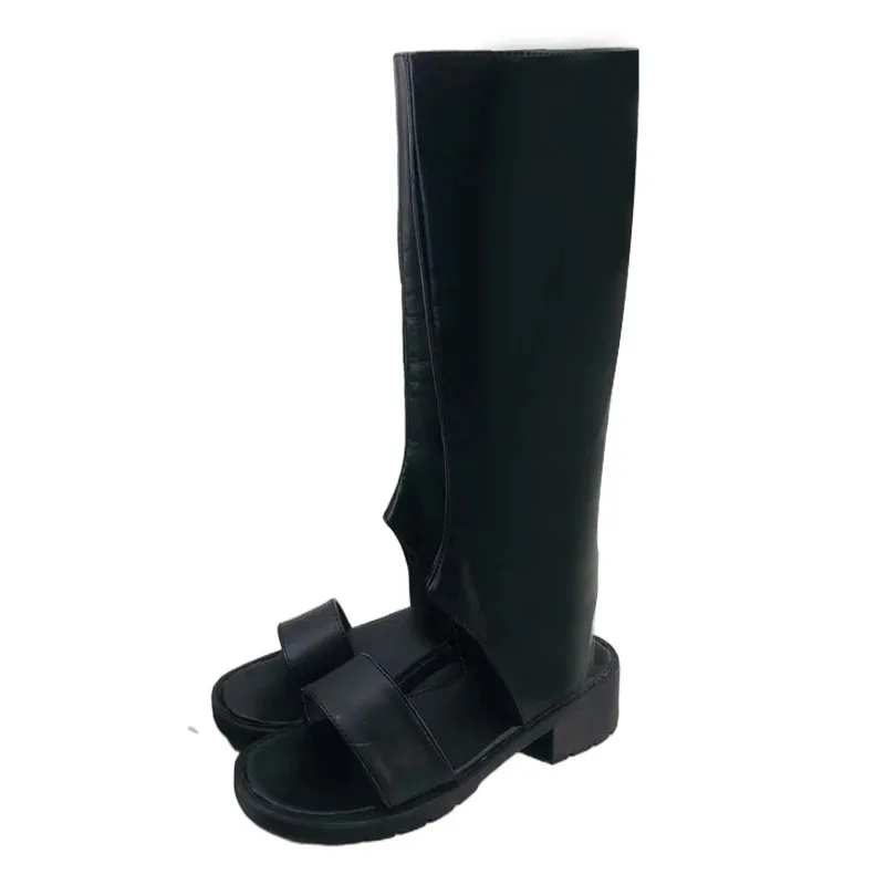 Uchiha Sasuke Scarpe Cosplay Stivali Stivali neri Anime di Halloween