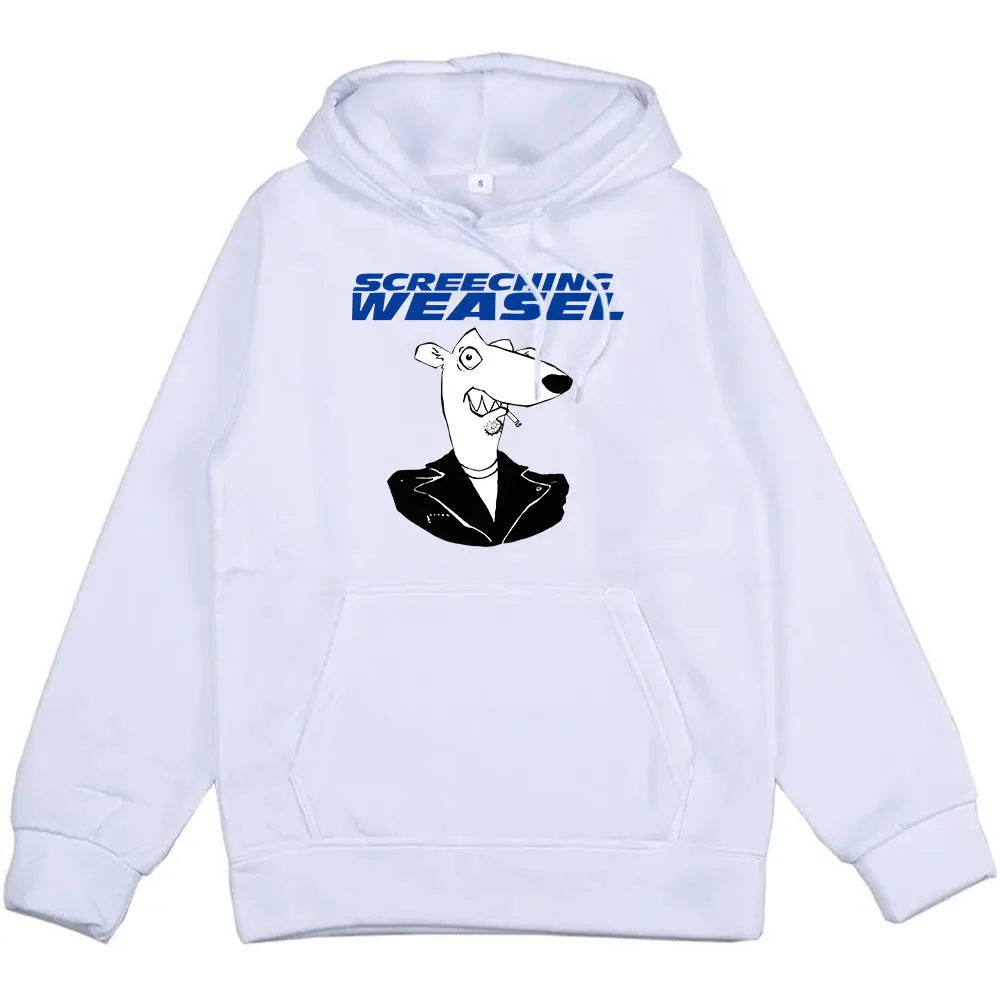 Streetwear Hip Hop Screeching Weasel Band Hoodies Winter Fleece Men Women Sweatshirts Heavy Mental Style Unisex Pullovers Print