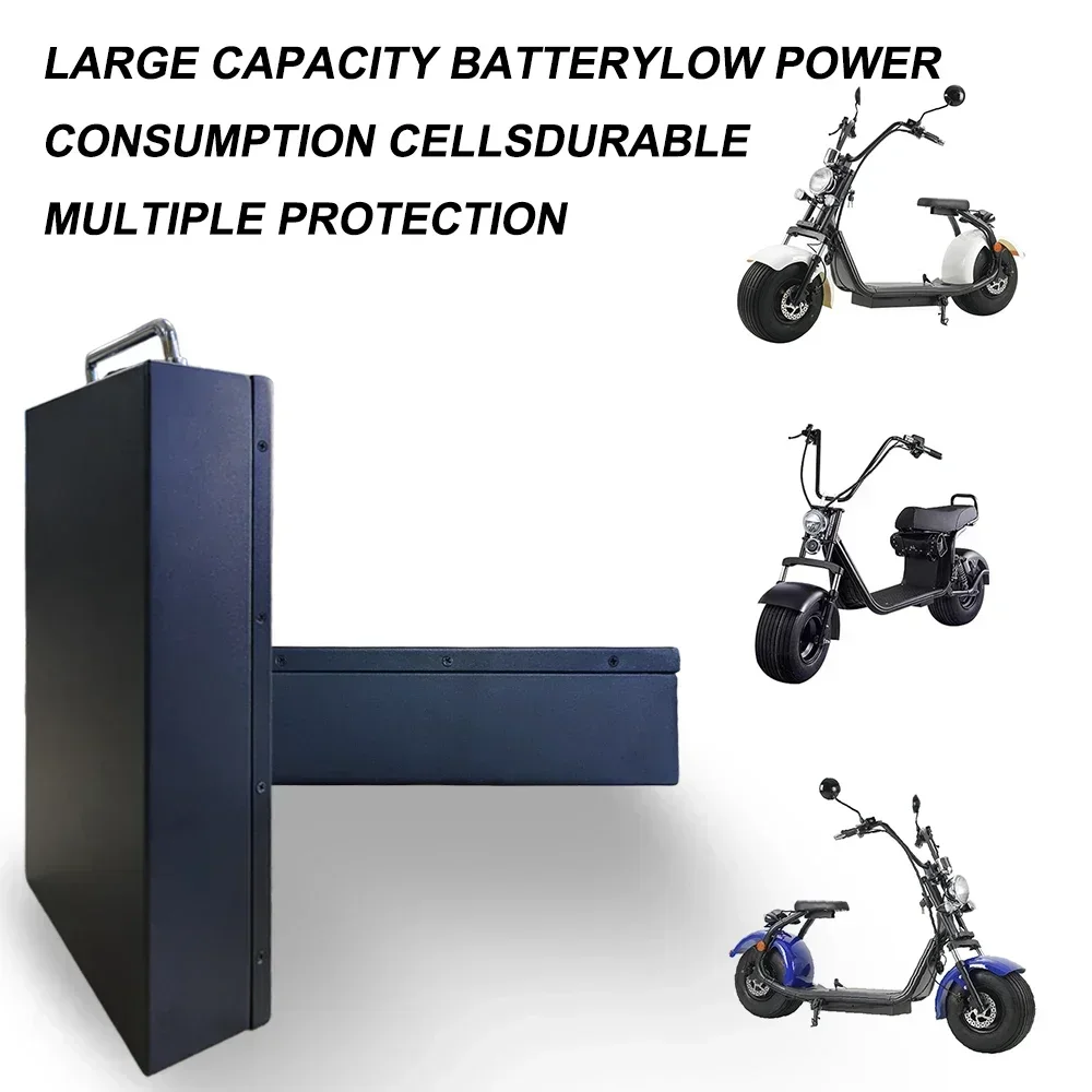 60V 20Ah-100AH2000W Electric vehicle lithium battery for Harley two wheel foldable Citycoco electric scooter Free charger