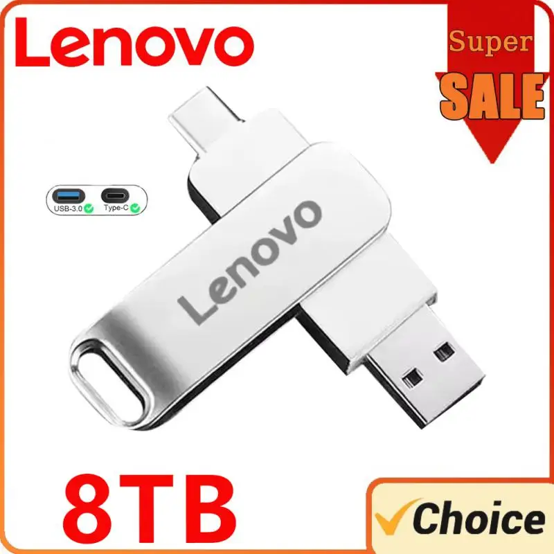 lenovo-16-ТБ-usb-30-Флэш-накопитель-u-диск-type-c-Интерфейс-Высокоскоростная-передача-8-ТБ-4-ТБ-Металлический-флэш-накопитель-большой-емкости-memoria-stick