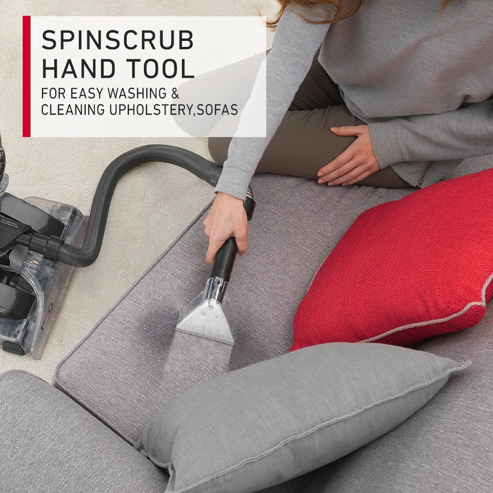 غسالة السجاد هوفر بلاتينيوم باور ماكس ومنظف الأرضيات الصلبة 360 درجة °   تقنية فرشاة ودوران مائية مقاس Xl للدوران المضاد