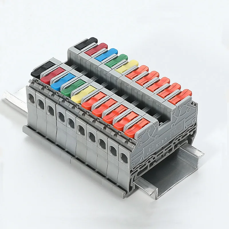 Wire Connector KV2.5 Direct Insertion Quick Terminal Block Rail Type Instead Of UK ST PT SAK Docking For Parallel Connection