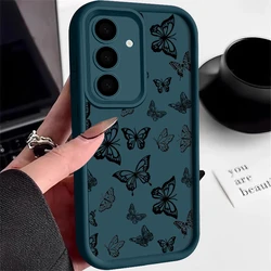 Stoß feste Zeichnung Schmetterlings etui für Samsung Galaxy S23 S24 Ultra A55 A54 5G A53 A52 A14 A34 A15 A35 S20 Fe S21 S22 Ultra Capa