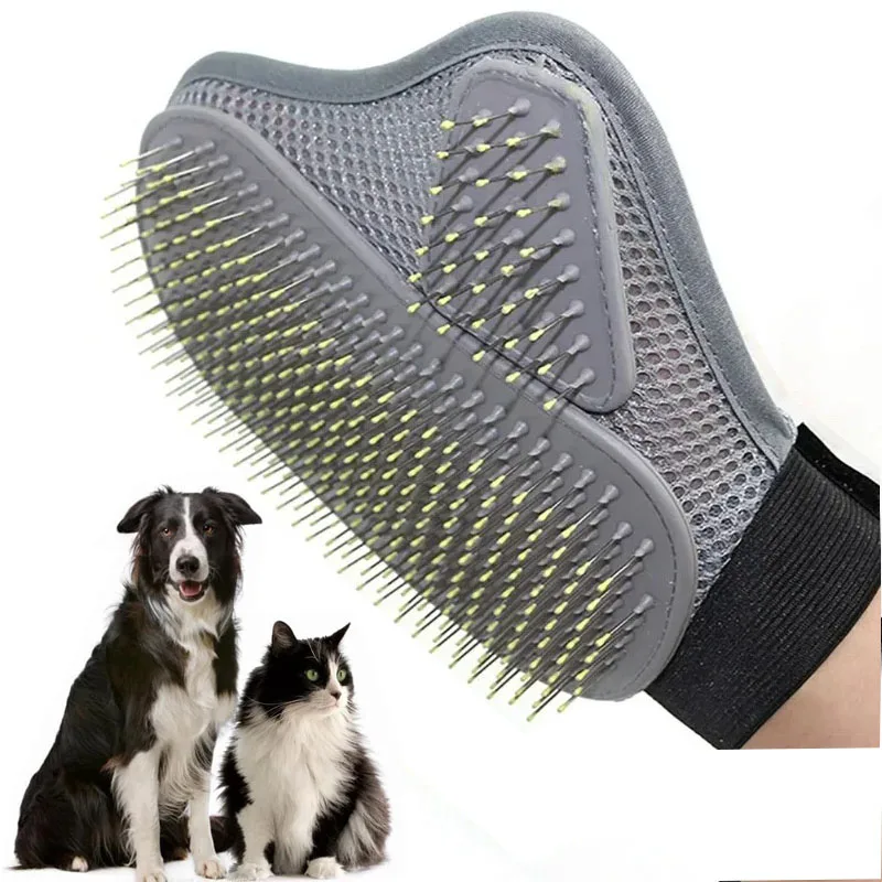 Pet Grooming Glove Hair Removal Gloves Cat Dog Fur Hair Deshedding Gentle Efficient Dog Combs Pet Bathing Massage Products