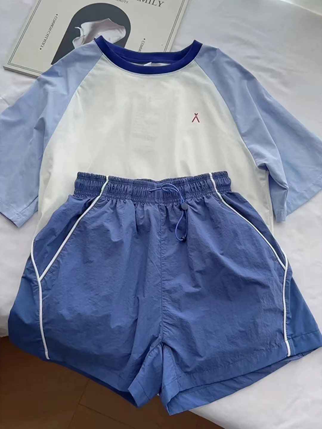 

Blue Qui Dry Men's ort Pants Summer Thin Breathable Sports Five-Point Beach Cool Feeling Outdoor Casual Straight Leg orts