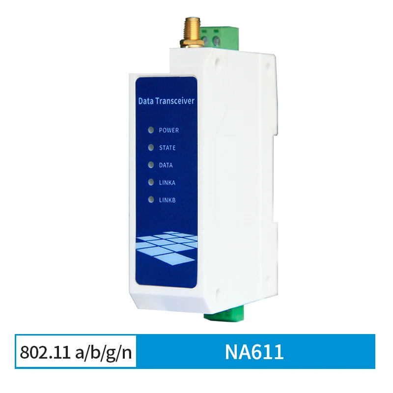 RS485 to WIFI Modem Serial Server Dual Band 2.4GHz 5.8GHz NA611 802.11 a/b/g/n Modem Industrial Transmitter Receiver NA611