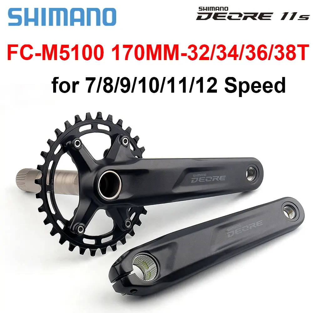 Shimano Deore FC M5100 MTB Cranket 170mm Mountain Bike Sprocket 8 9 10 11 12 Speed 32T 34T 36T 38T Crowns Bicycle Cranksets