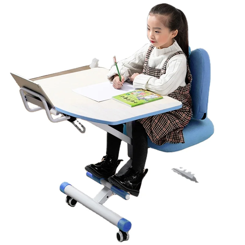 Modern Foldable Plastic Study Table and Chair Set for Bedroom Use