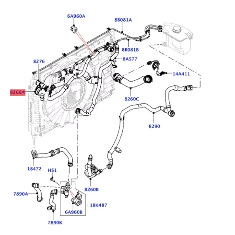 LR125551 Radiator H… - image
