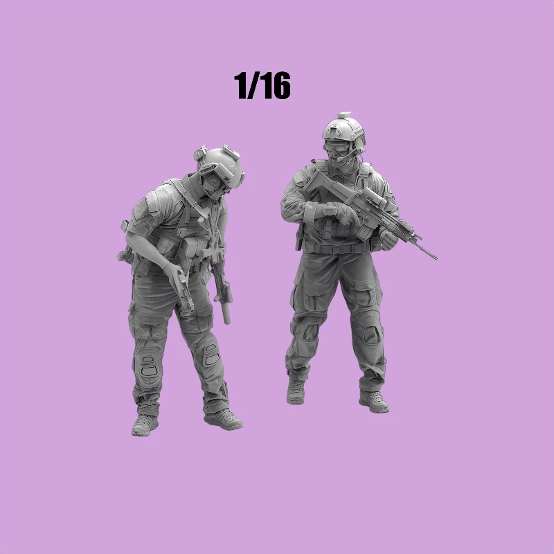 

1/16 Cast Resin Model Assembly Kit, GK, 2 Special Forces Soldiers, Unpainted Need To Be Assembled (large Kit)
