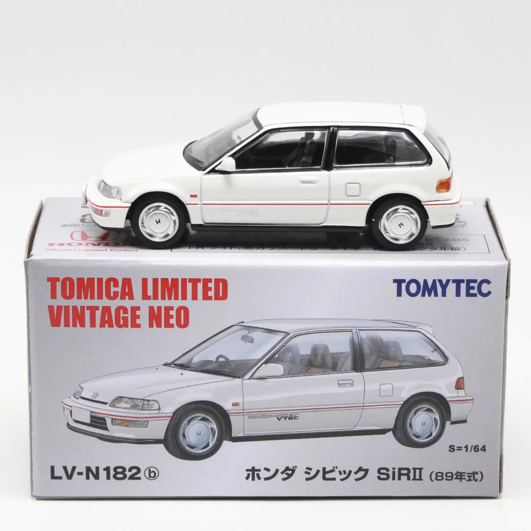 Tomytec Tomica TLV N182A/B Civic SiR-II JDM Limited Edition Simulation Alloy Static Car Model Toy Gift