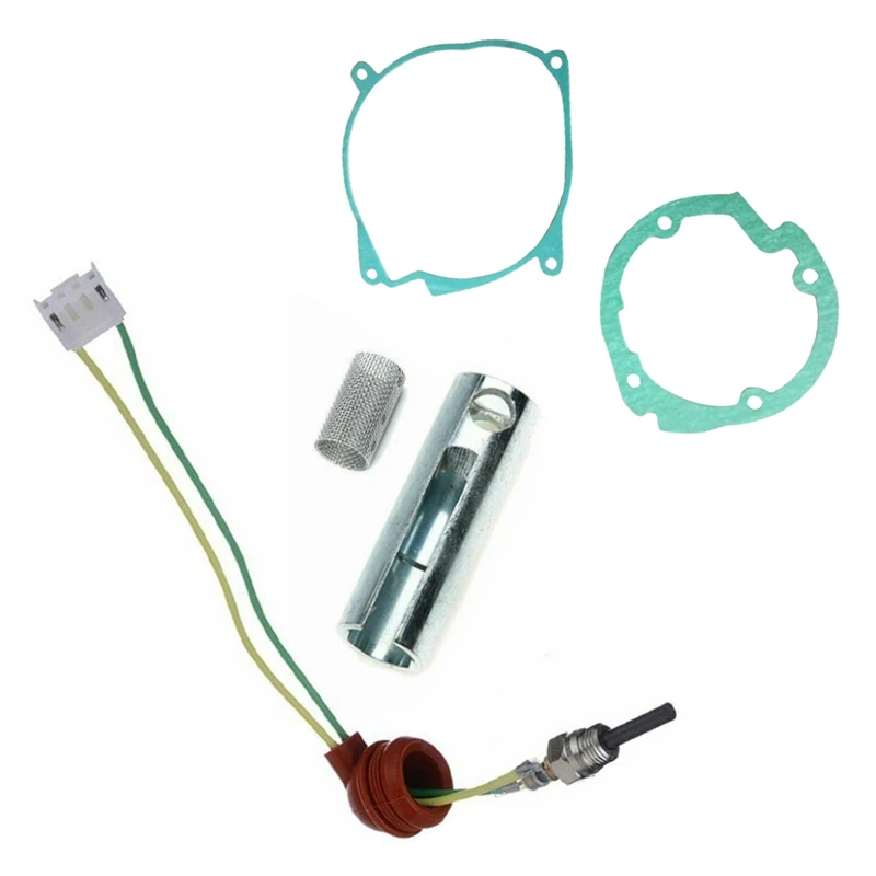 1Set 5Pcs Car Air-Crude Oil Gaskets Strainers+12V Ceramic Glow Plug For Air-Crude Oil Heater Similar Webasto