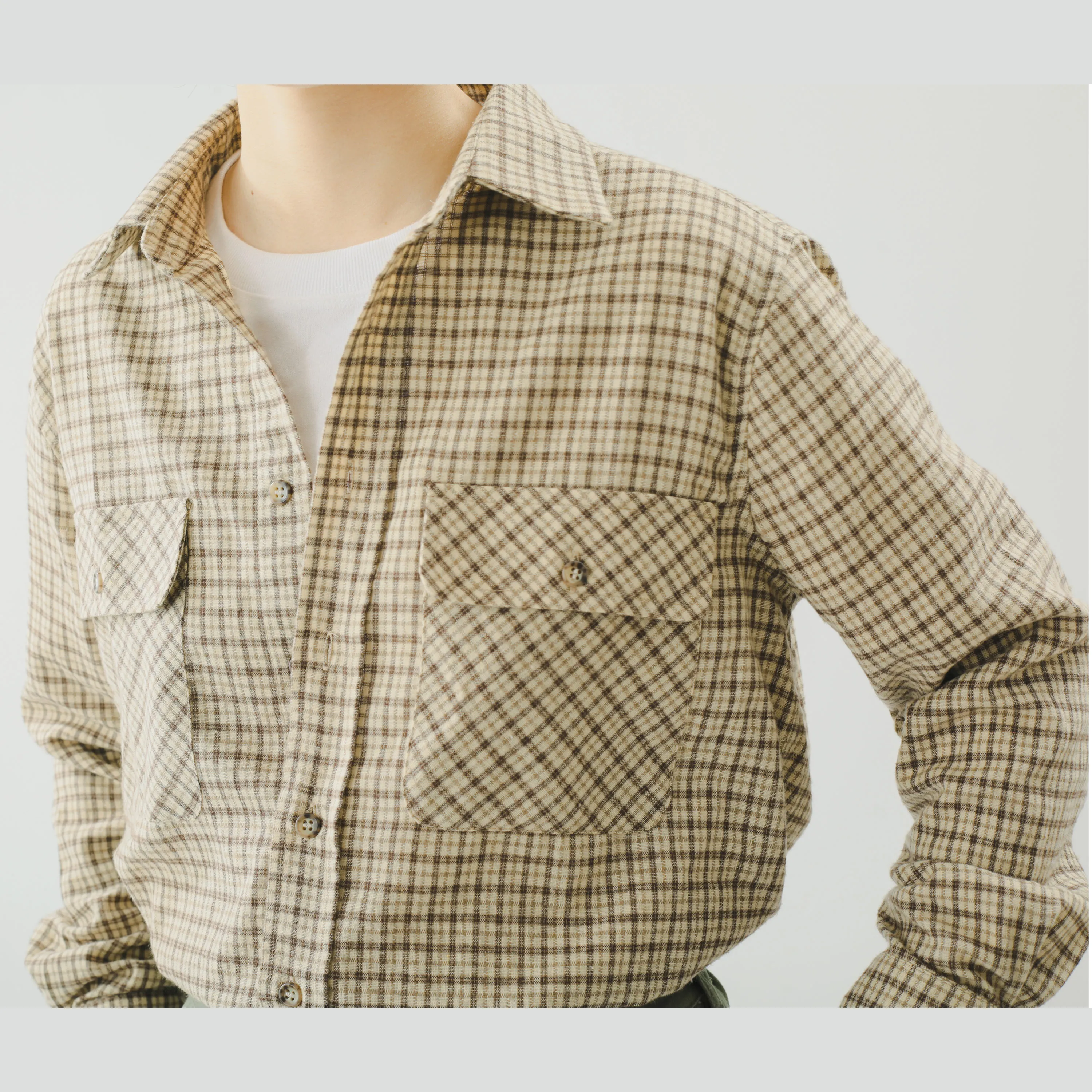 

Loose Casual Plaid Cotton irt Fce Fini American Sle for Teenage Boys And Girls Tee Good Quali Foreign Goods